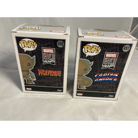 Funko Pop! Vinyl: Marvel - GOLD Wolverine And Captain America Target Exclusive - Picture 4 of 6